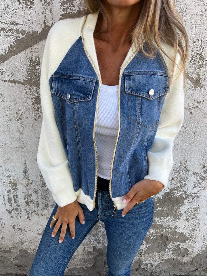 Frederika™ | Casual jakke med lynlås og V-hals
