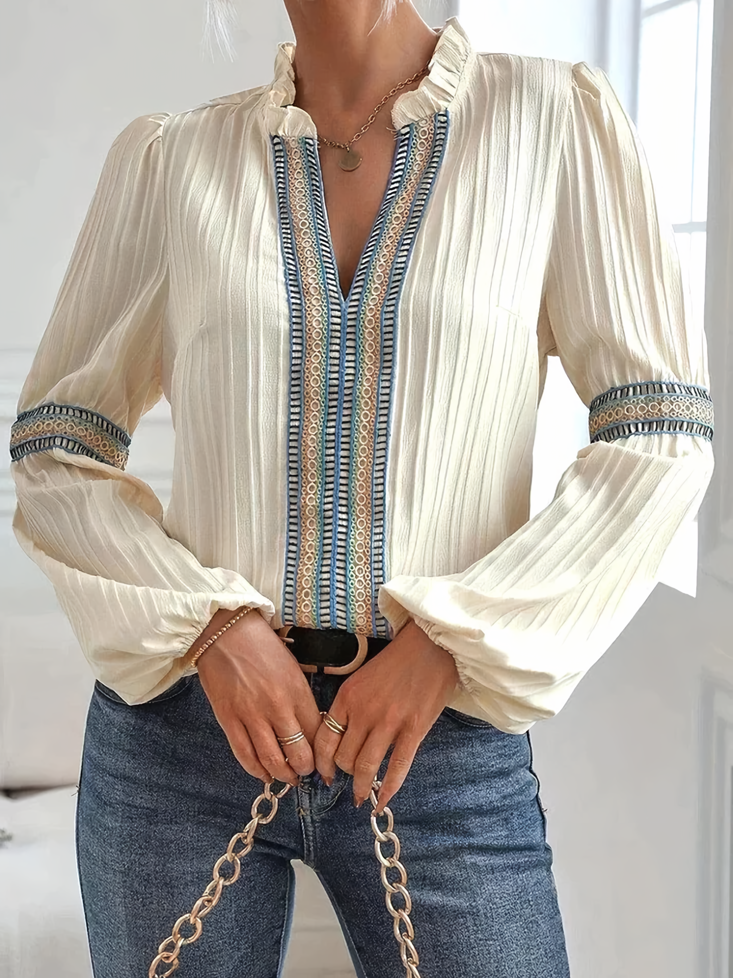 Frederika™ | Spids damebluse