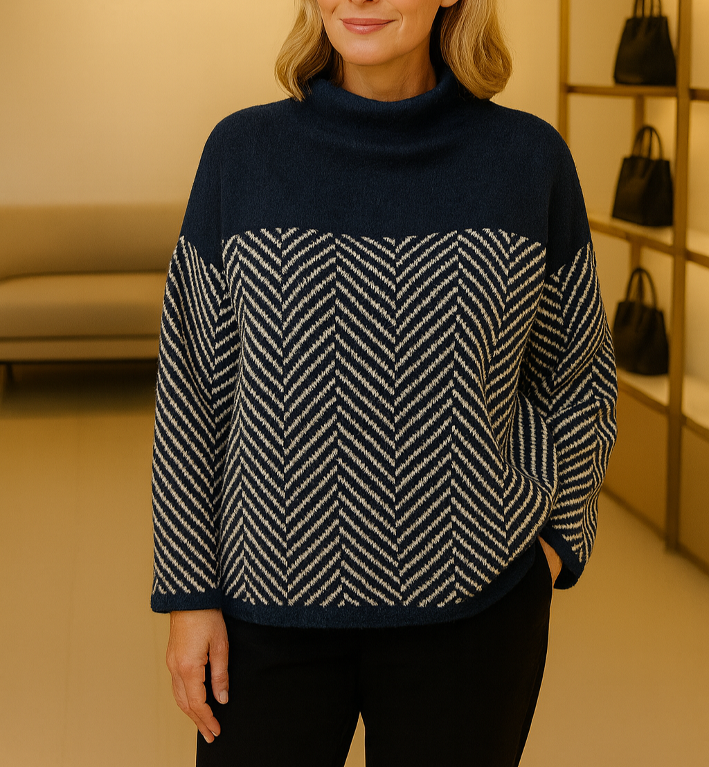 Frederika™ | Bomulds-rullekravesweater