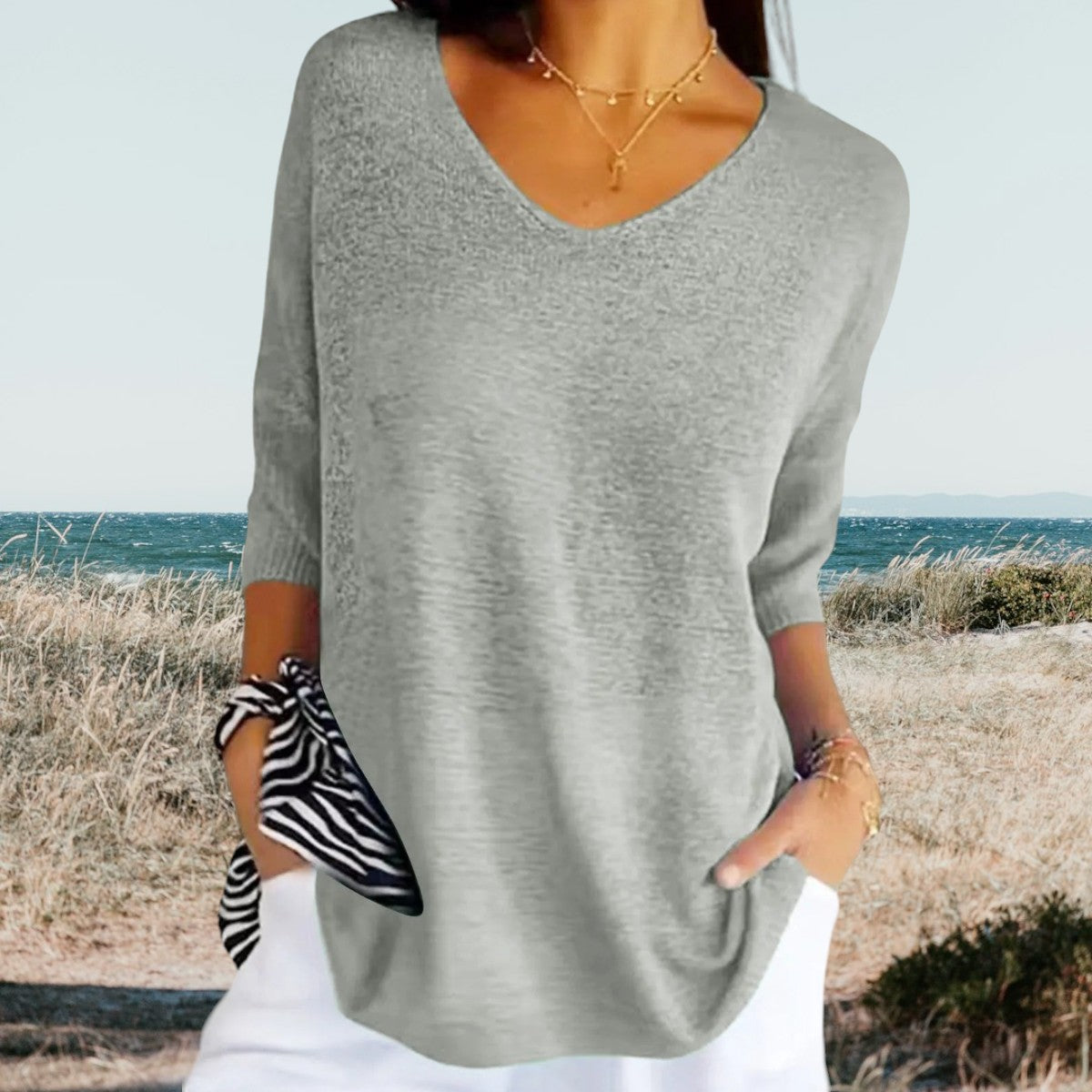 Frederika™ | Stilfuld V-Hals Casual Top