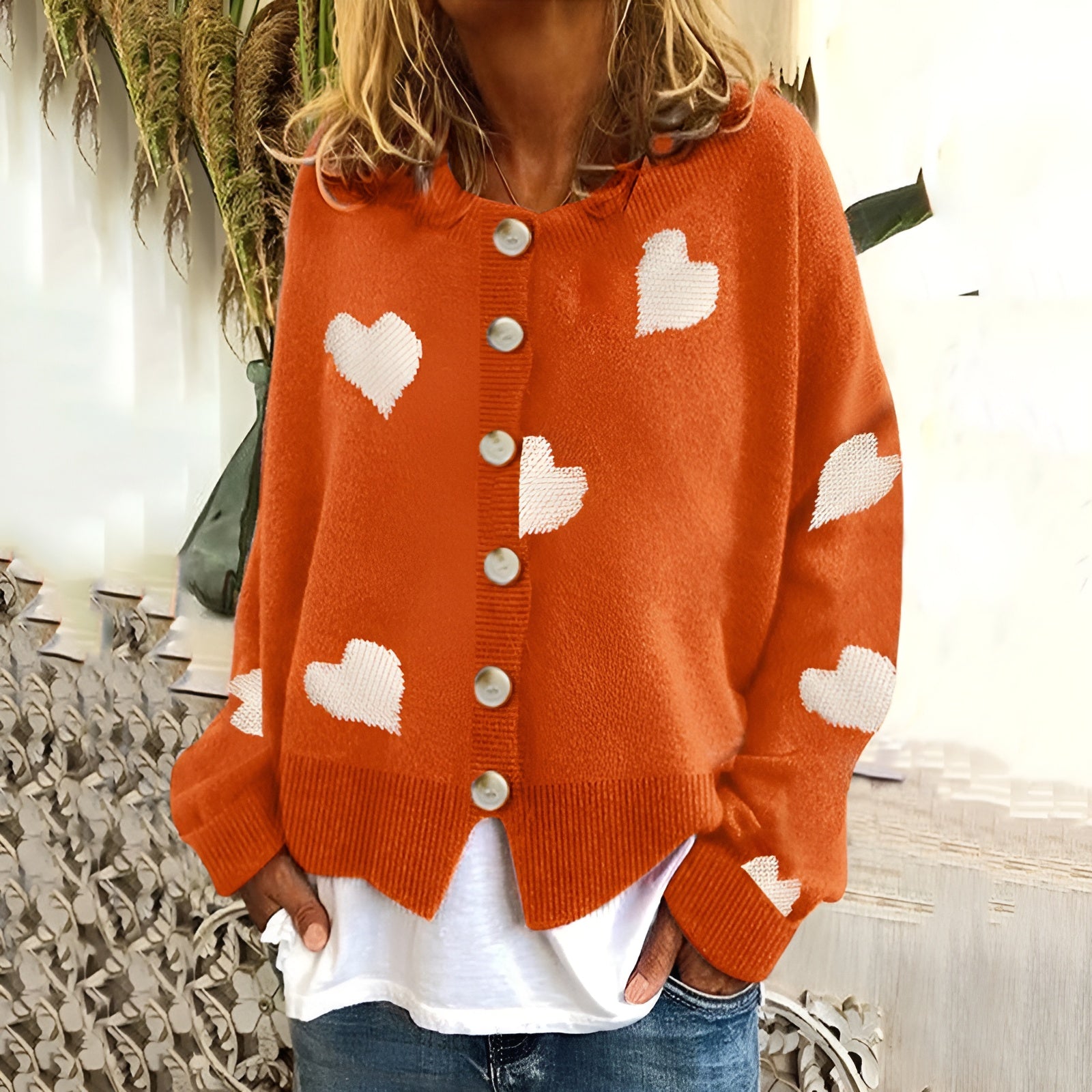 Frederika™ | Hjerte-sweater
