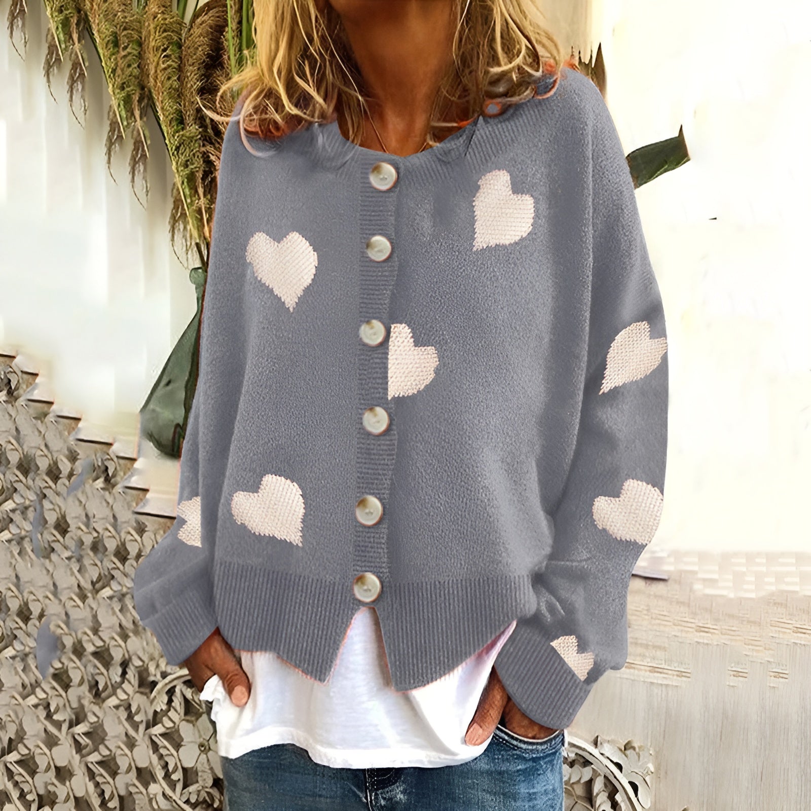 Frederika™ | Hjerte-sweater