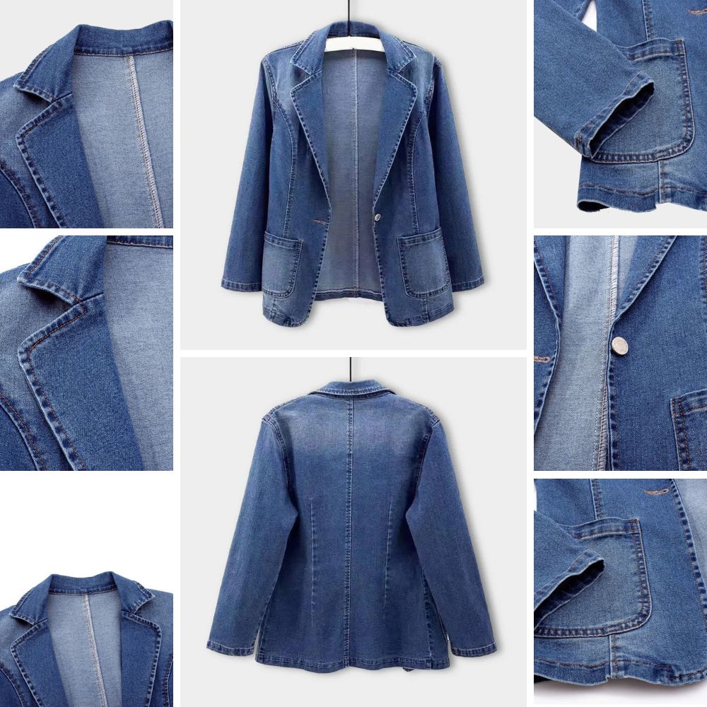 Frederika™ | Stilfuld Denimblazer Til Kvinder