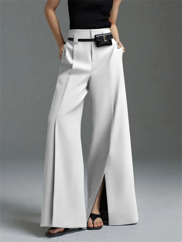 Frederika™ | Stilfulde Wide-Leg Bukser med Slids