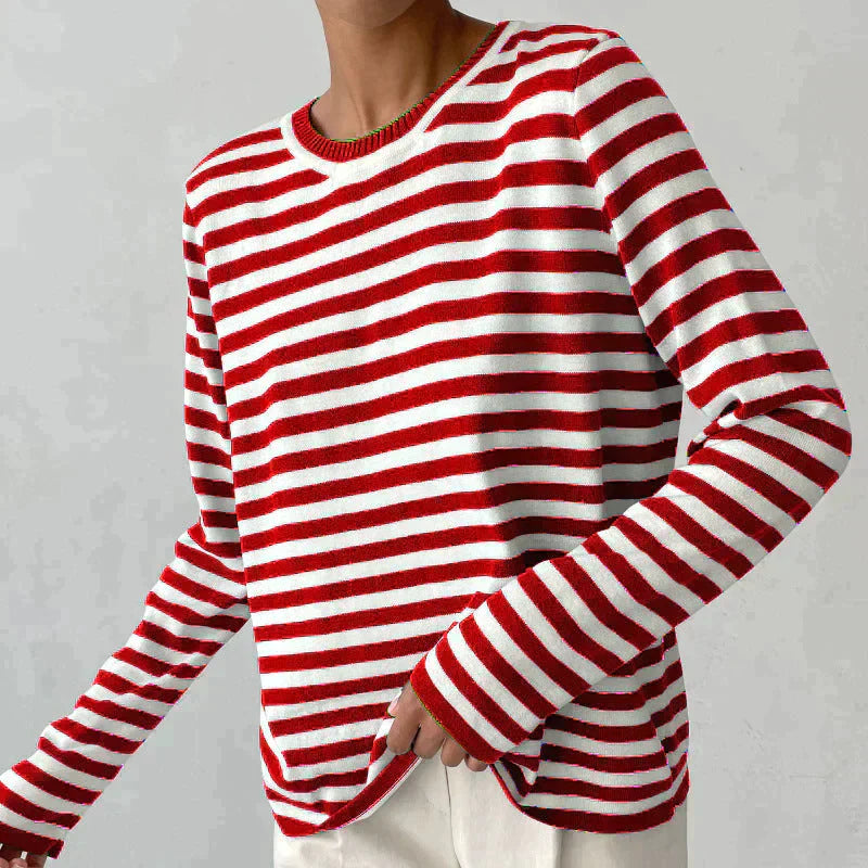 Frederika™ | Elegant stribet T-shirt til kvinder