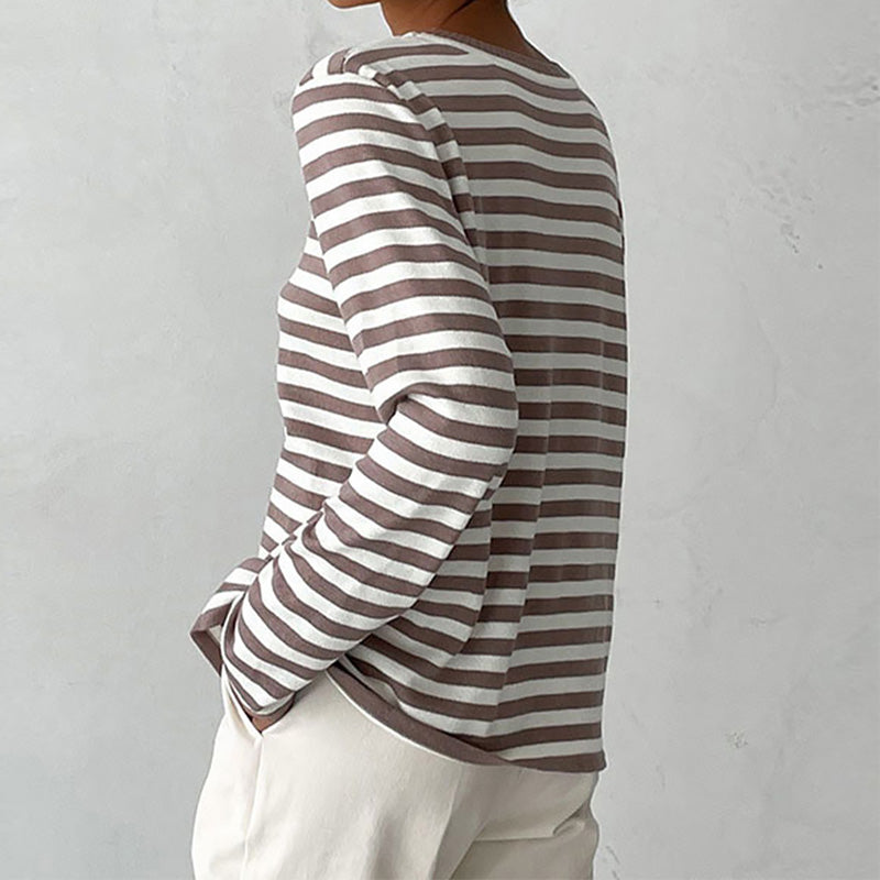 Frederika™ | Elegant stribet T-shirt til kvinder