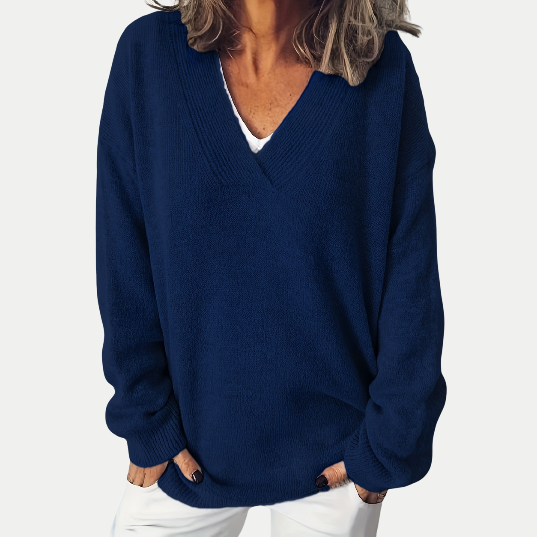 Frederika™ | Blød og Tidløs V-Hals Sweater