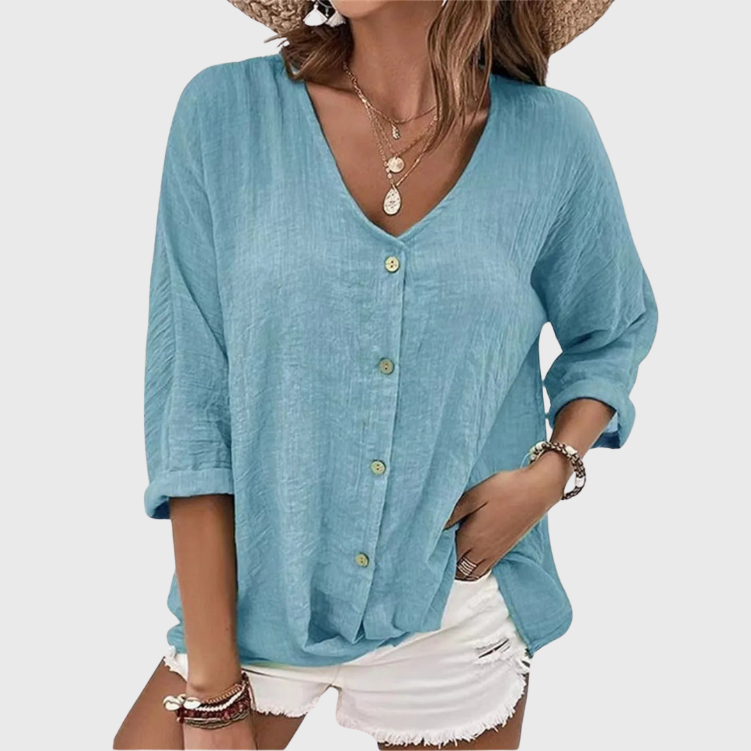 Laila™ | Komfortabel og Casual Skjorte med Knapper