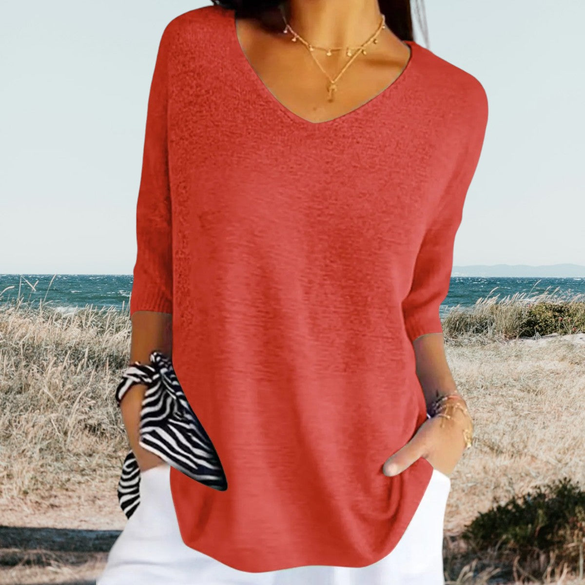 Frederika™ | Stilfuld V-Hals Casual Top