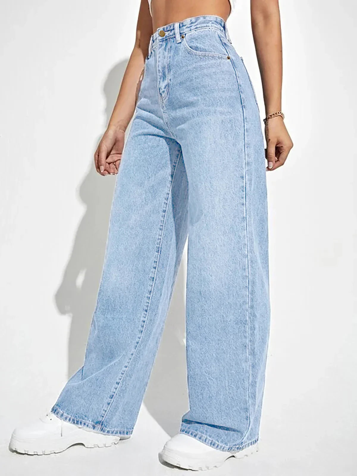 Frederika™ Jeans med vide ben