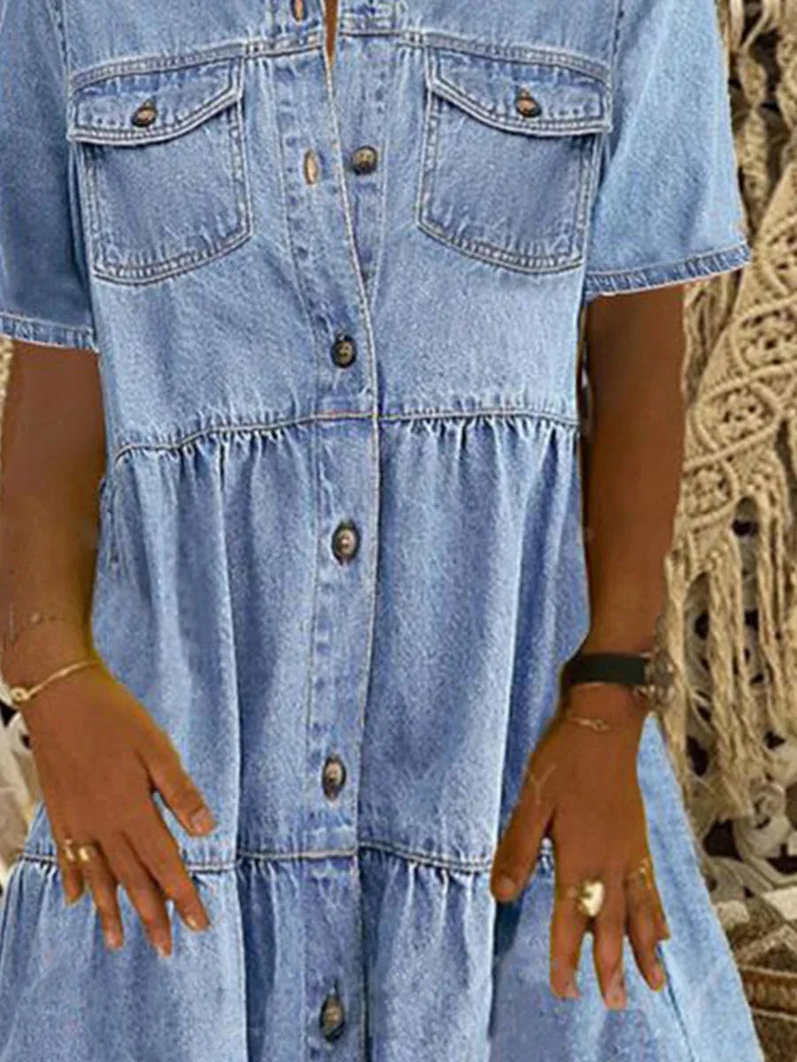 Frederika™ | Boho Denimkjole