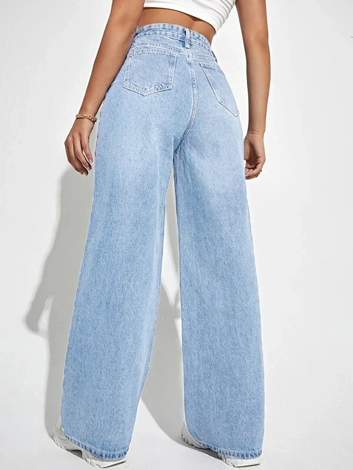 Frederika™ Jeans med vide ben