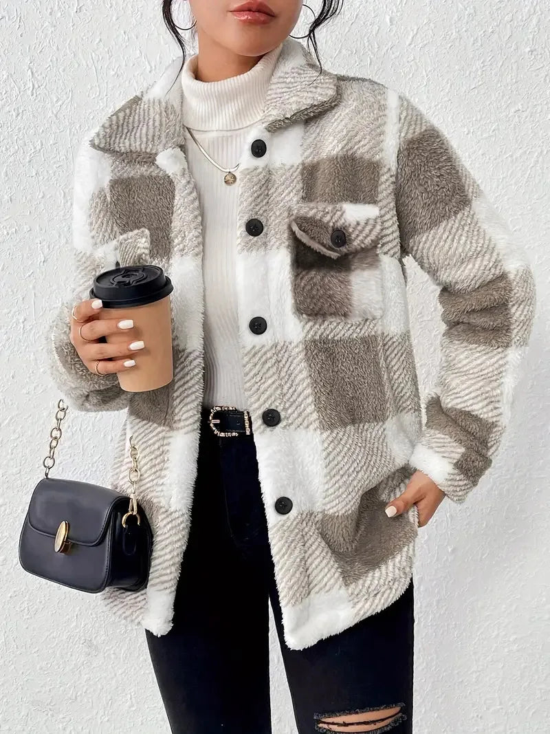Frederika™ | Stilfuld Ternet Fleecejakke