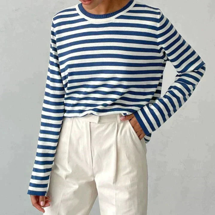 Frederika™ | Elegant stribet T-shirt til kvinder