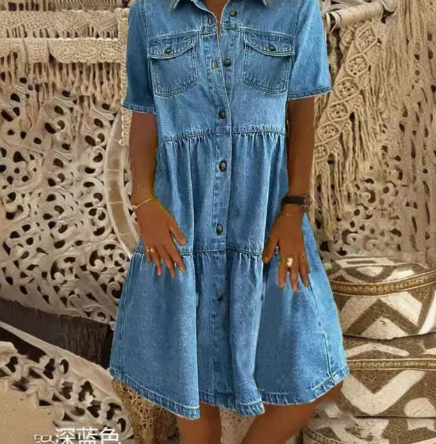 Frederika™ | Boho Denimkjole