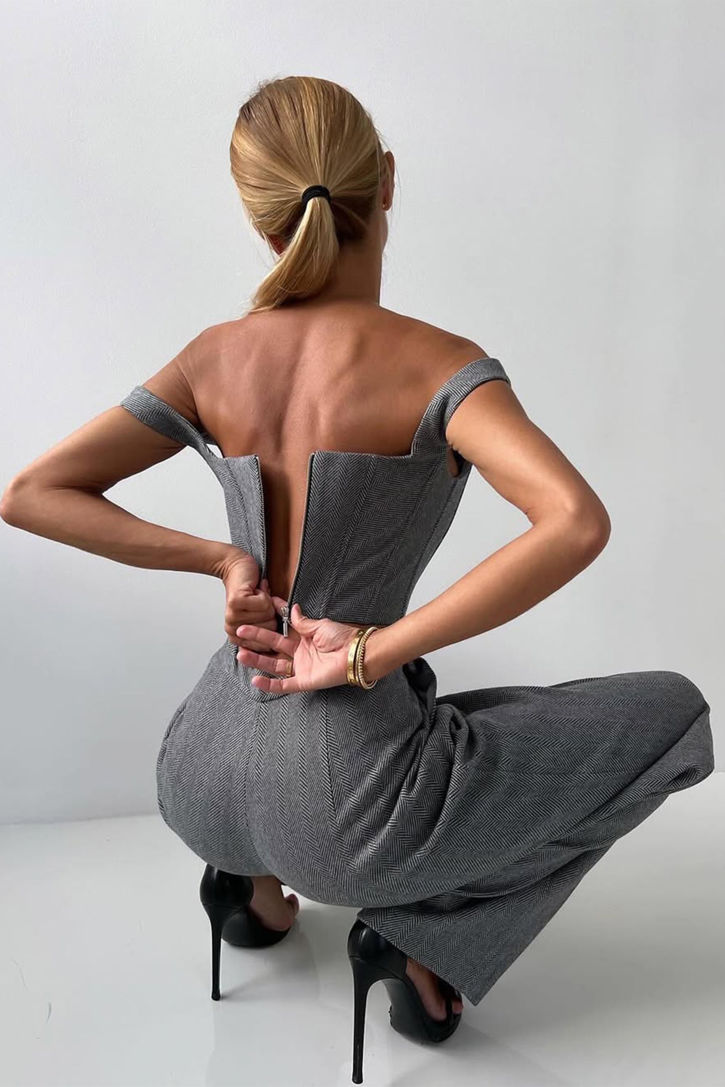 Frederika™ | Tre-delt sæt med dobbeltradet blazer