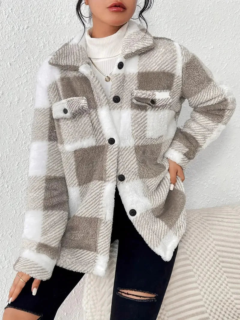 Frederika™ | Stilfuld Ternet Fleecejakke