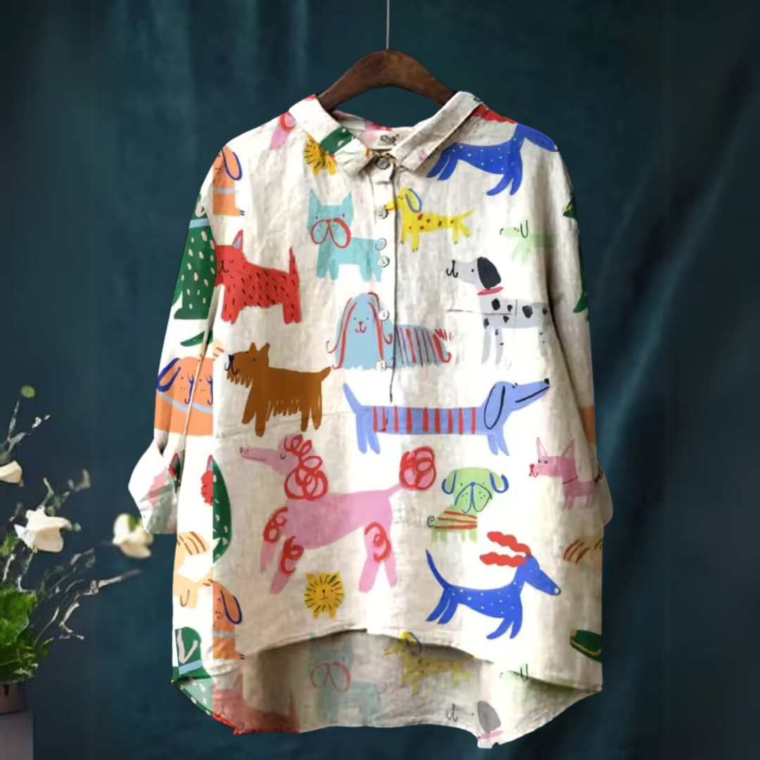 Frederika® | Stilfuld Casual Skjorte med Print