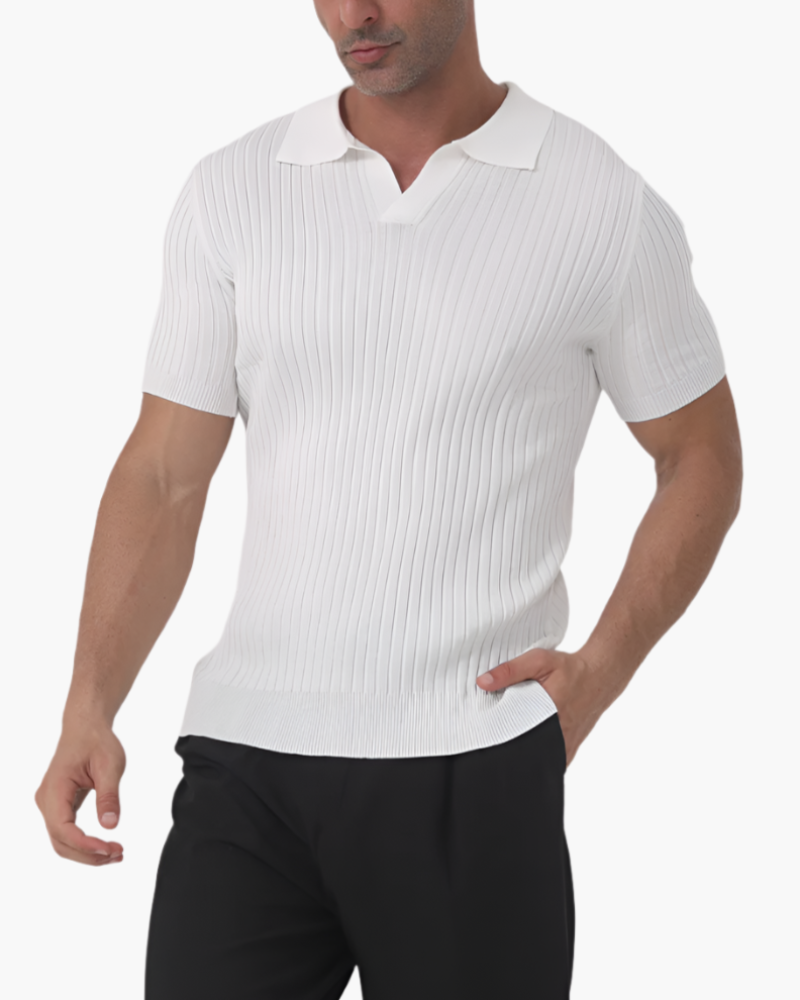 Frederik - Ribbet bomulds-polo