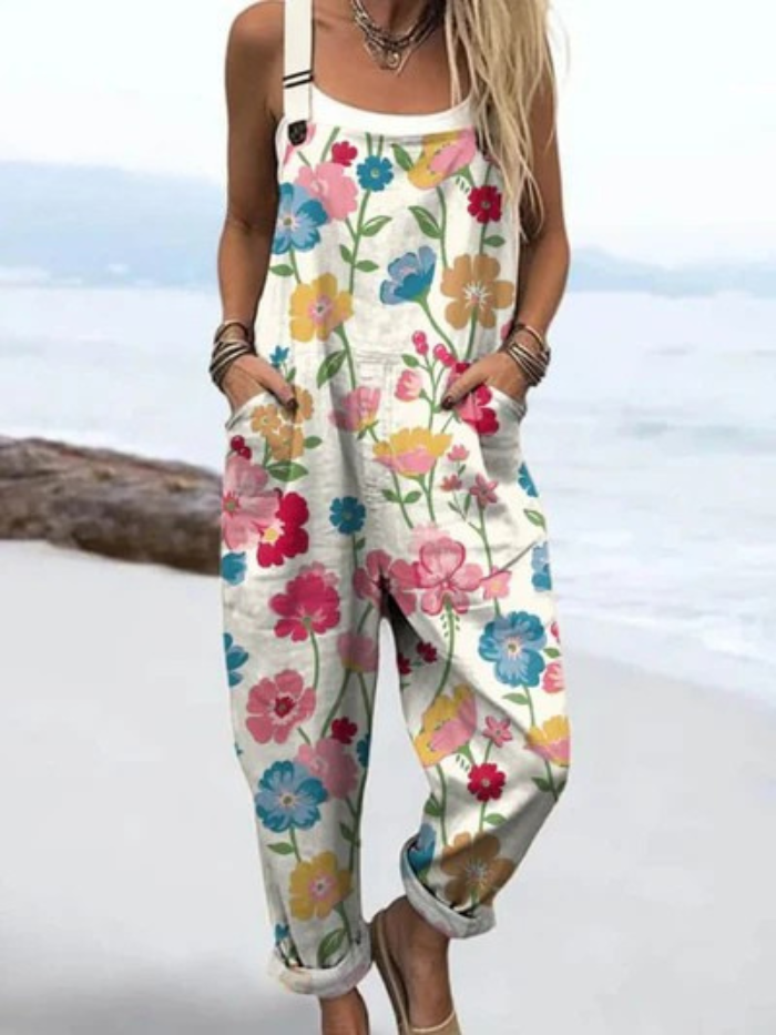 Frederika | Jumpsuit med blomstertryk