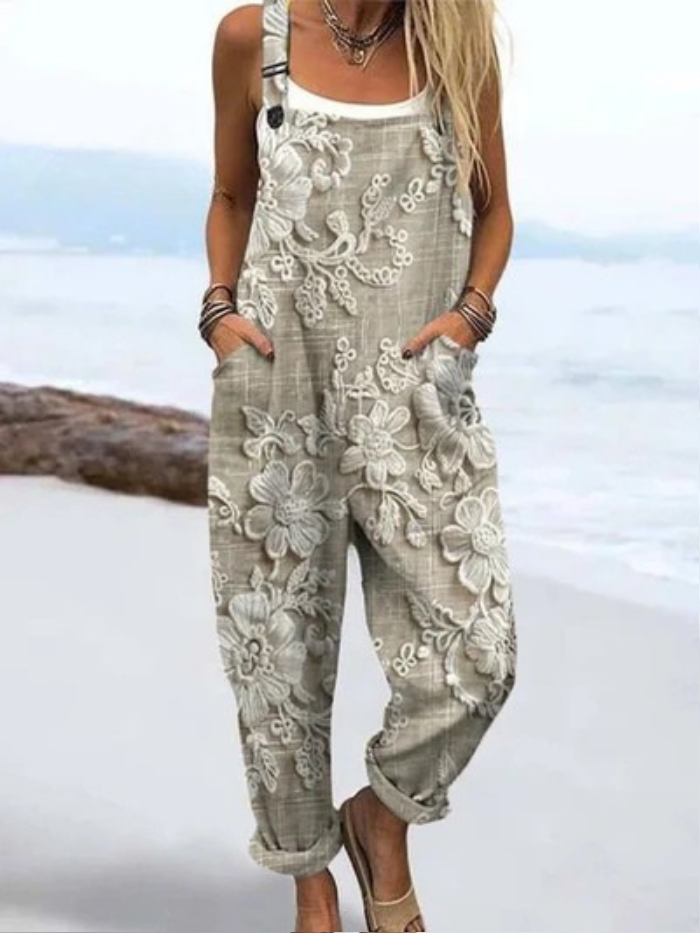 Frederika  | Jumpsuit med vintage blomsterprint