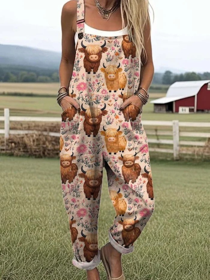 Frederika | Jumpsuit med broderimønster af flyvende bier