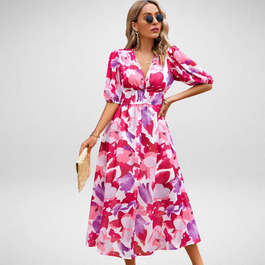 Frederika™ | Stilfuld Geometrisk Print Kjole