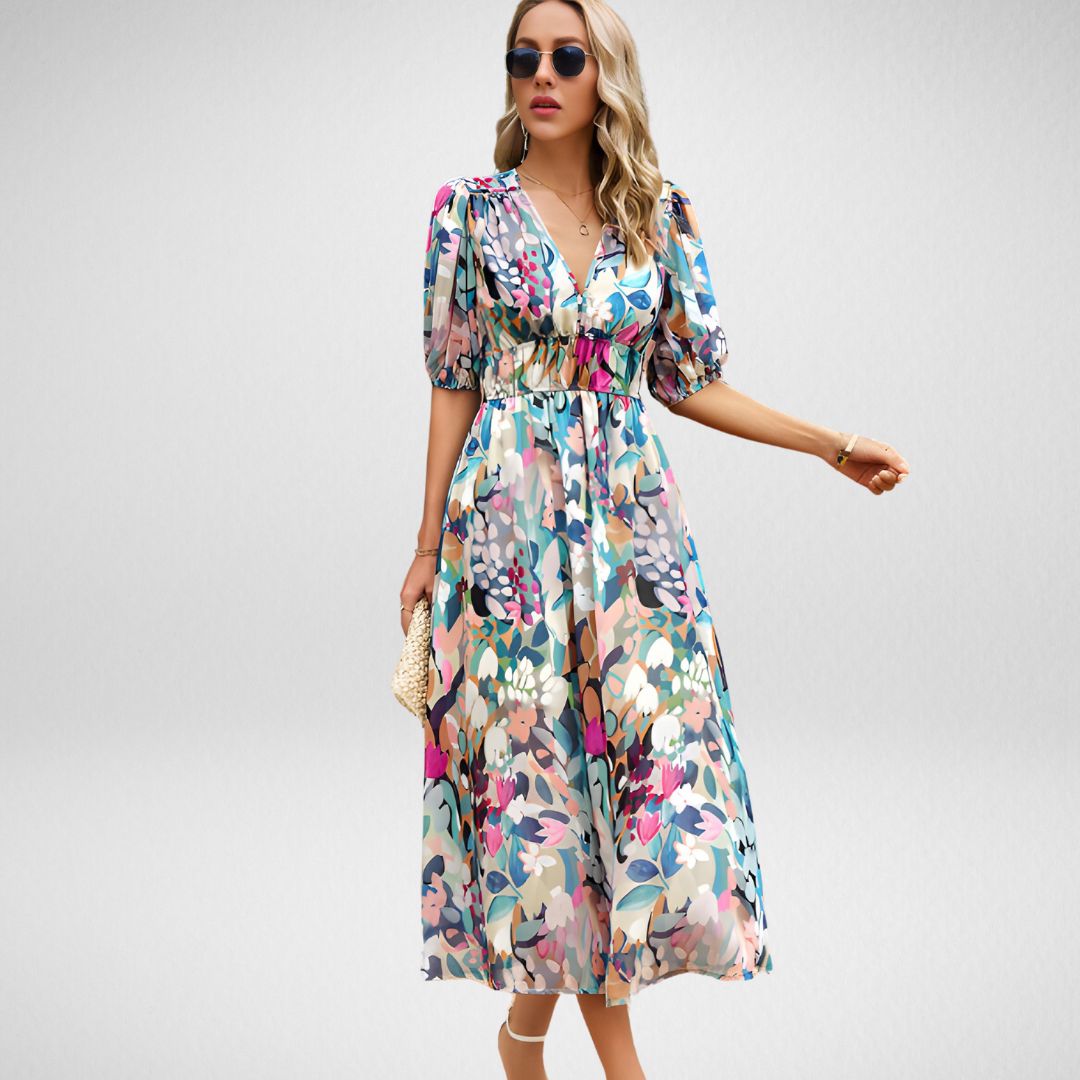 Frederika™ | Stilfuld Geometrisk Print Kjole