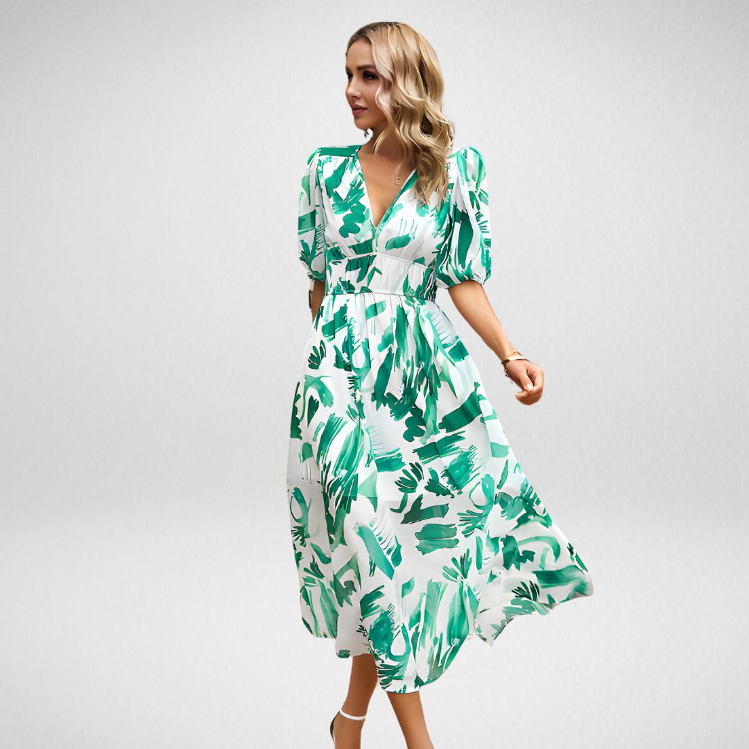 Frederika™ | Stilfuld Geometrisk Print Kjole