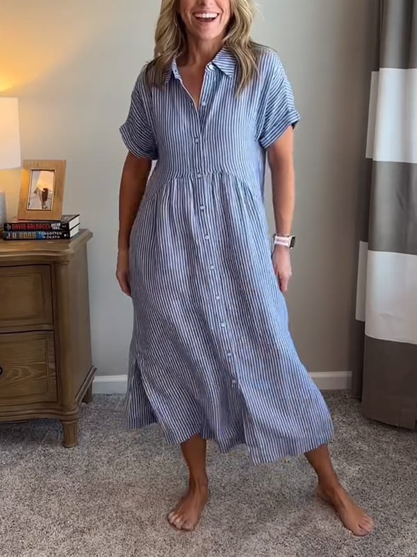 Frederika | elegant stribet kjole