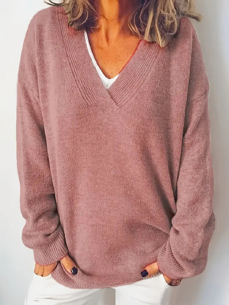 Frederika™ | Blød og Tidløs V-Hals Sweater