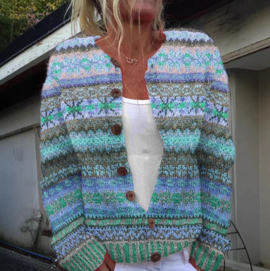 Frederika™ | Let cardigan med legende print