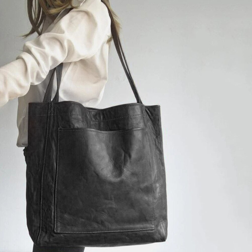 Frederika™ | Rummelig Læder Tote Taske