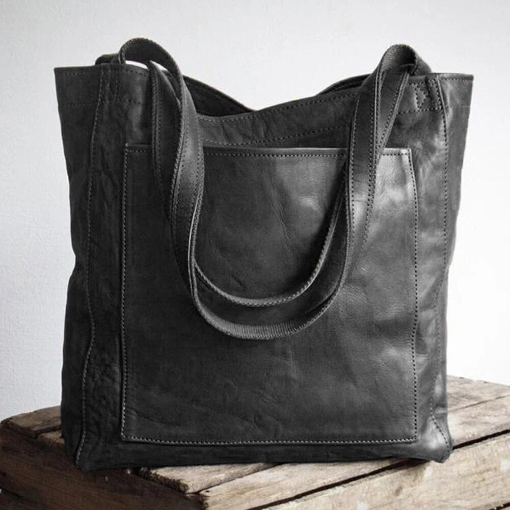 Frederika™ | Rummelig Læder Tote Taske