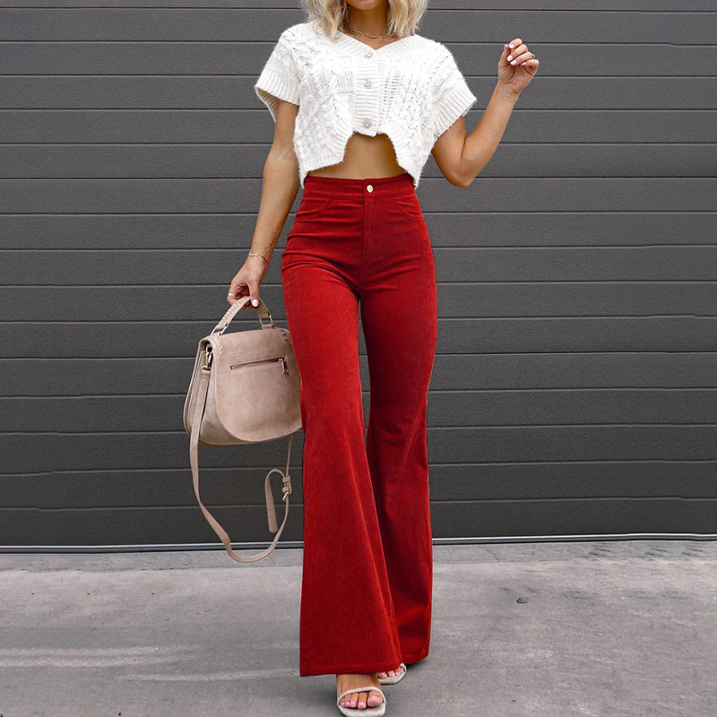 Frederika™ | Stilfulde High-Waist Flared Bukser