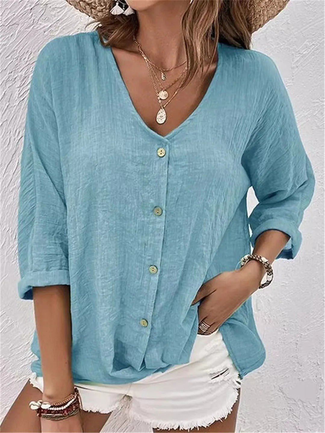 Laila™ | Komfortabel og Casual Skjorte med Knapper