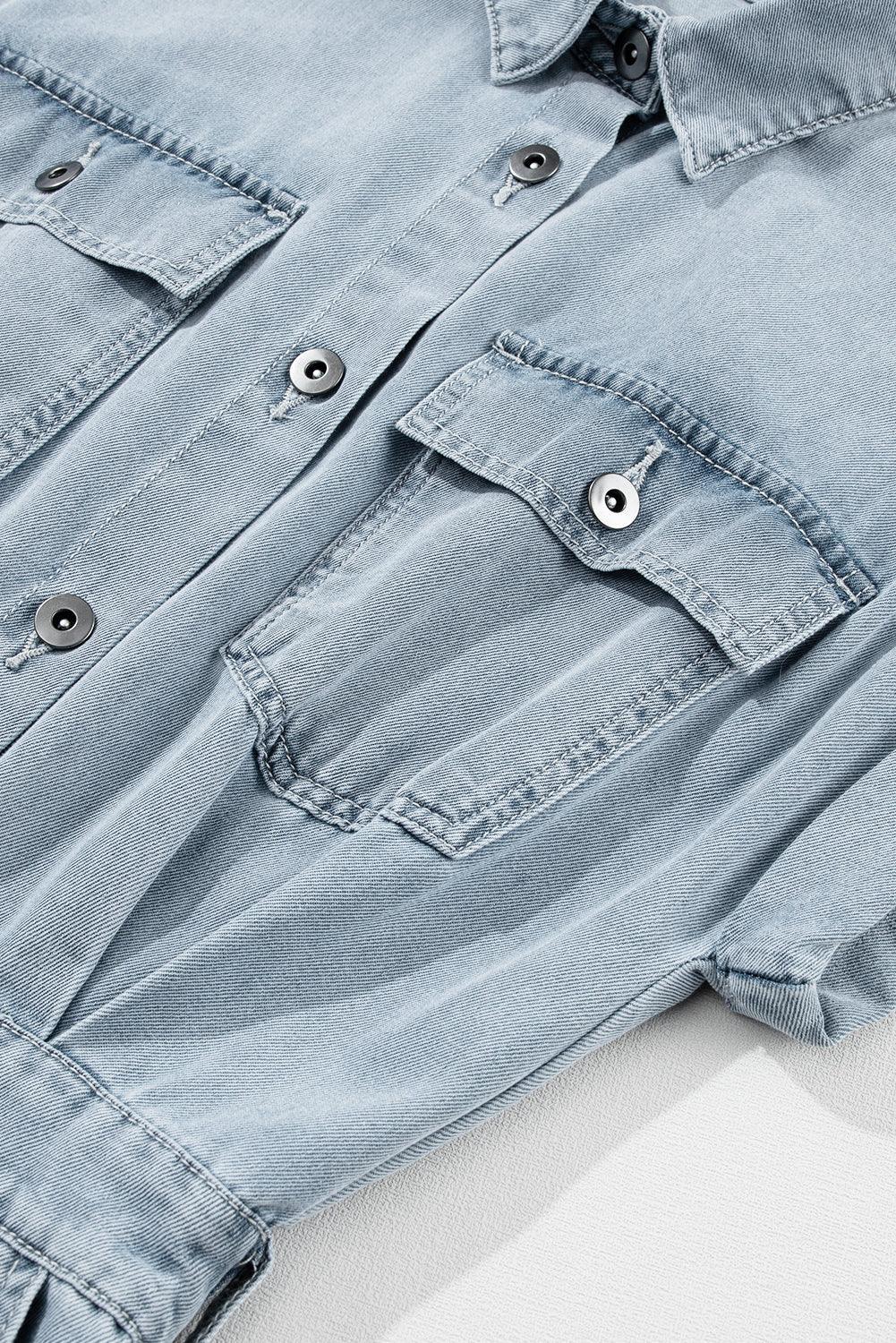 Frederika™ | Elegant Denimkjole med Korte Flagermusærmer