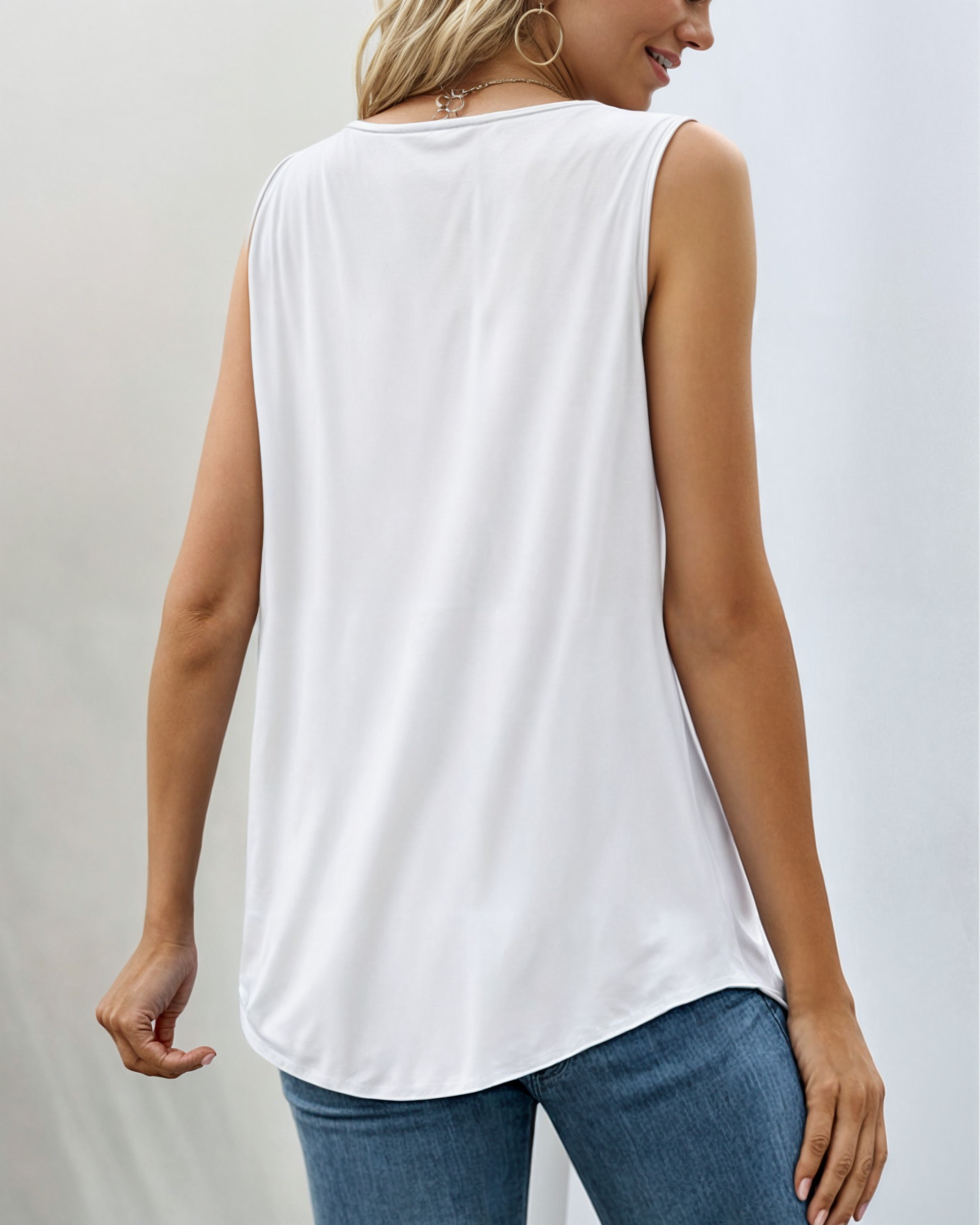 Frederika™ | Ærmeløs tanktop med firkantet udskæring