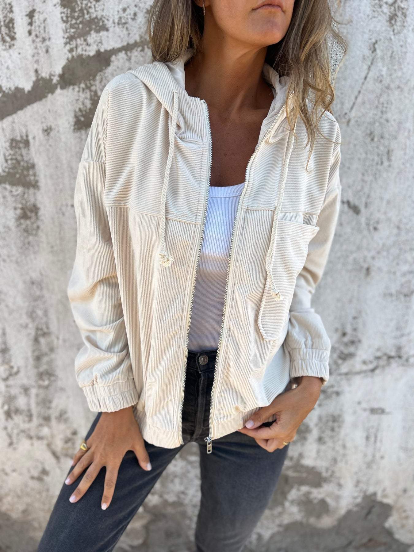 Frederika™ | Casual jakke med hætte og lynlås
