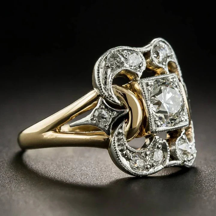 Retro Guld Zirkoniaring