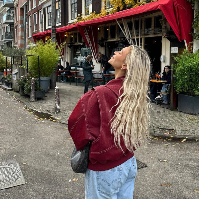 Frederika™ | Oversized Læderjakke