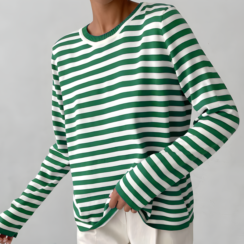 Frederika™ | Elegant stribet T-shirt til kvinder