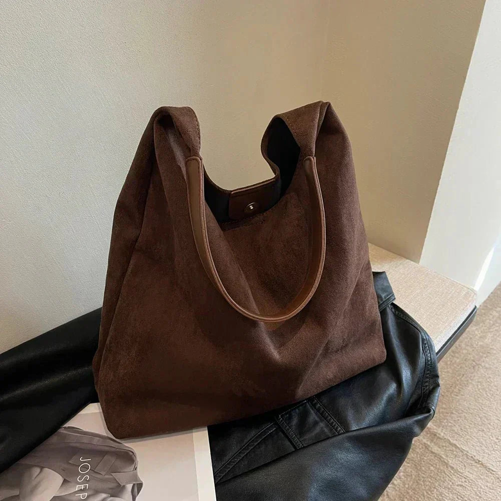 Frederika™ | Stilfuld Ruskind Tote Taske