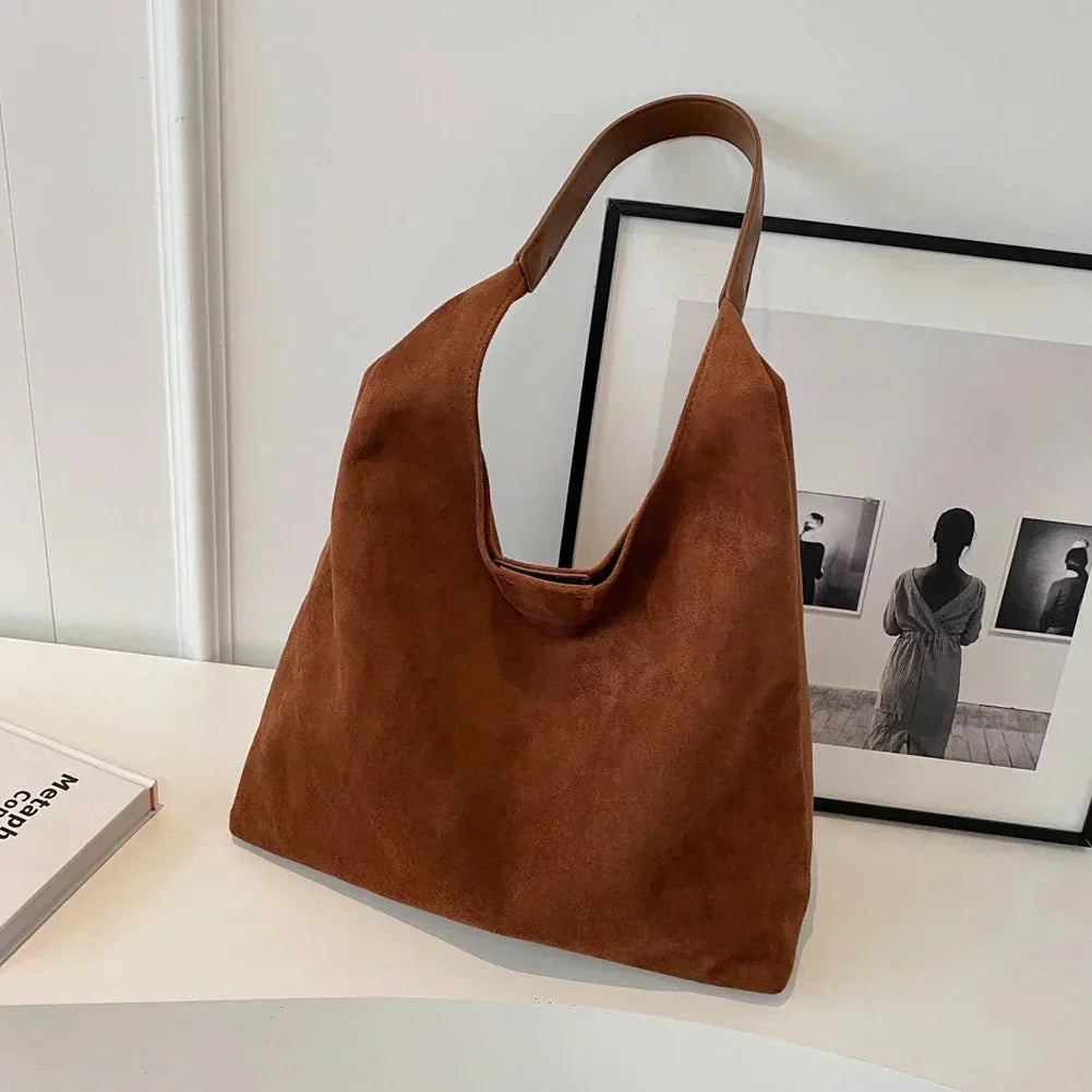 Frederika™ | Stilfuld Ruskind Tote Taske