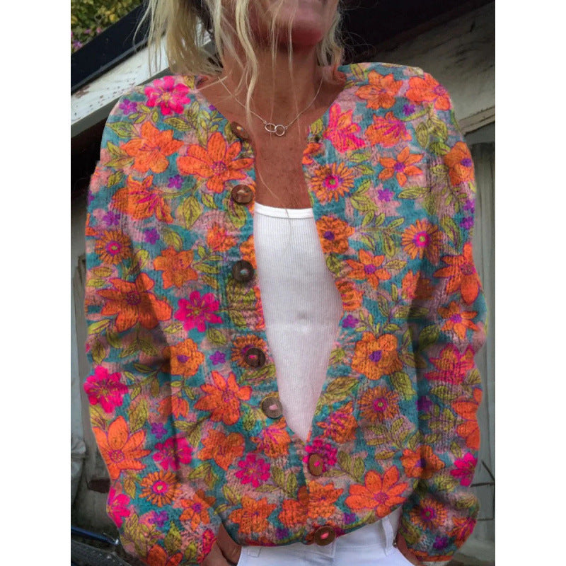 Frederika™ | Let cardigan med legende print