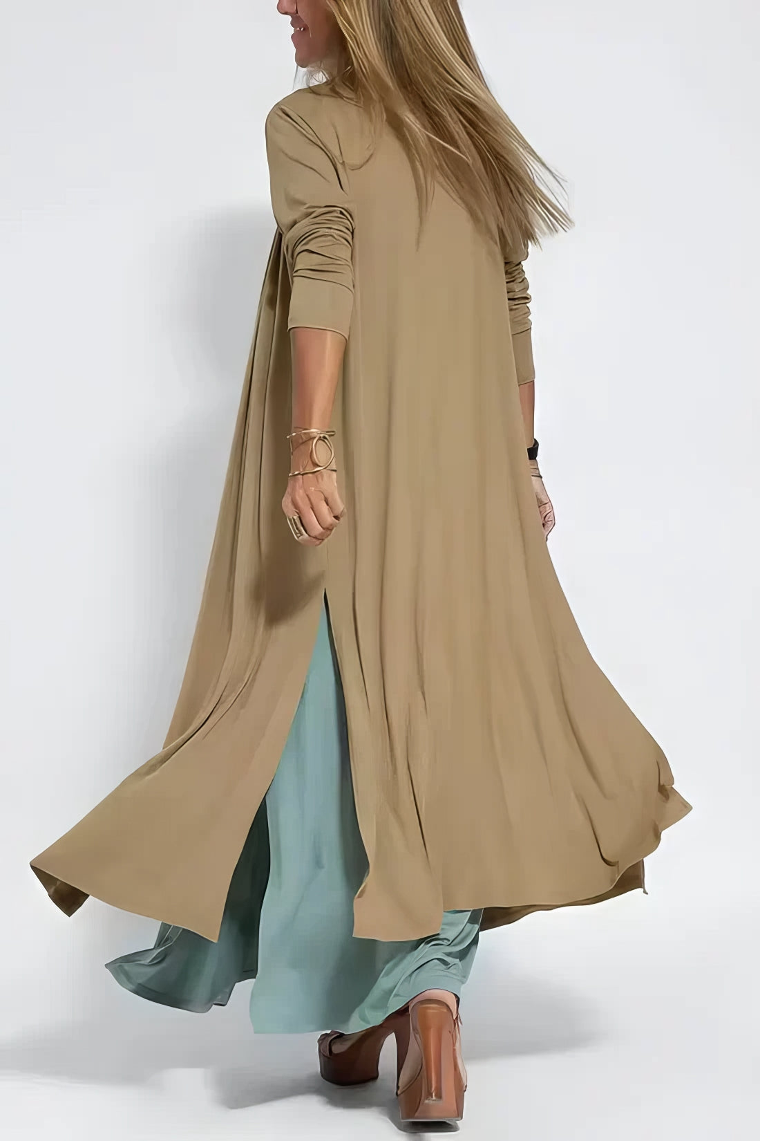 Frederika | Elegant langt kjole med matchende cardigan som gave